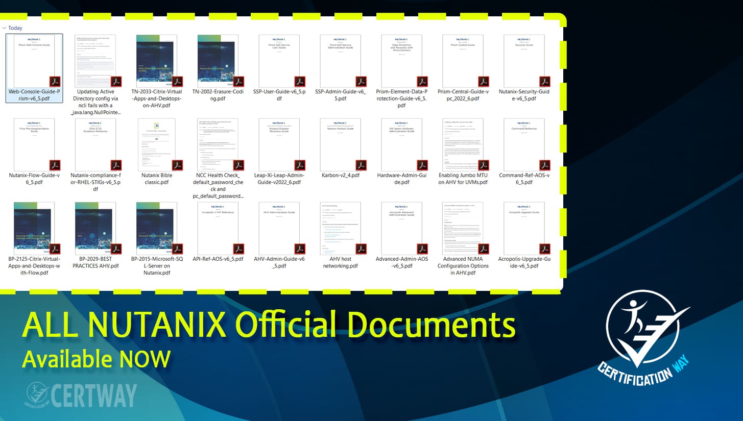 ALL NUTANIX Official Documents – Available NOW