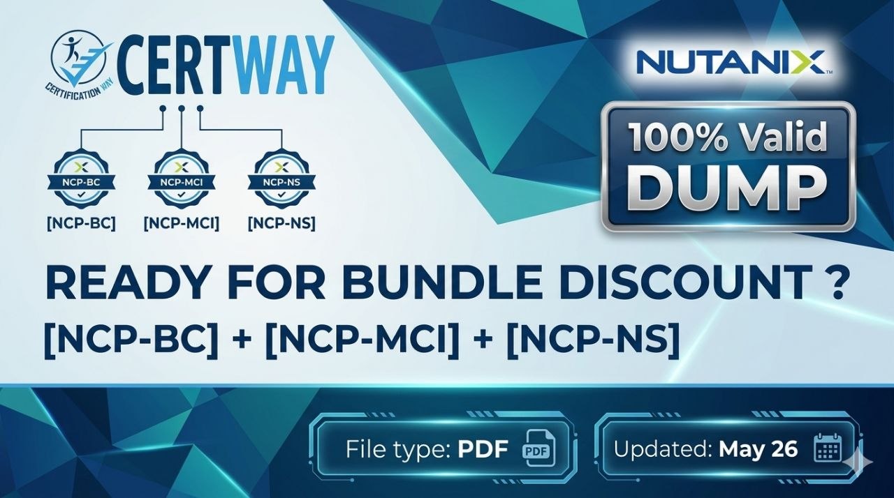 Nutanix – Version 7.5 BUNDLE [NCP-MCI + NCP-BC +NCP-NS]