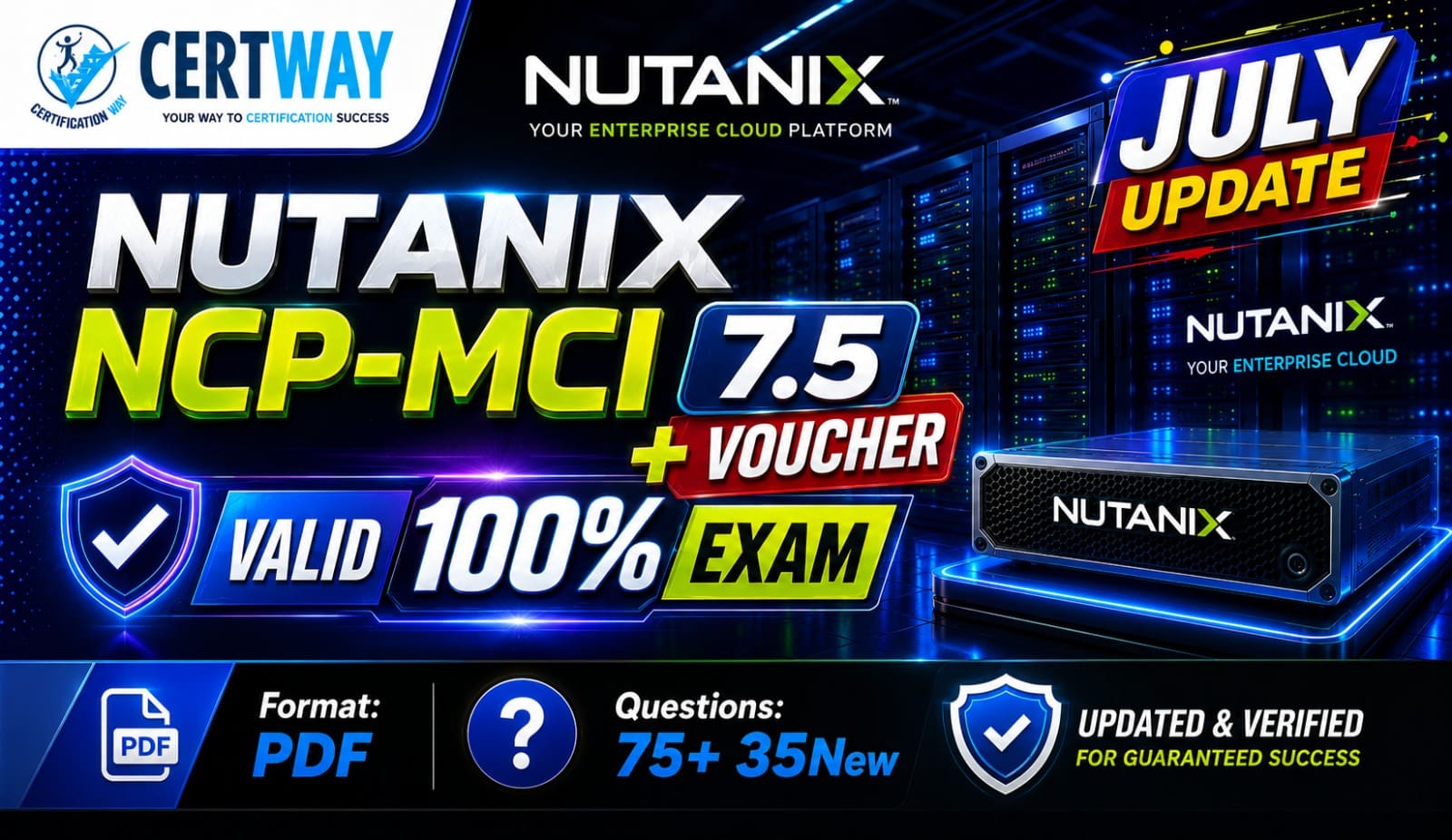 Nutanix Certified Professional – NCP-MCI 7.5 EXAM + FREE VOUCHER